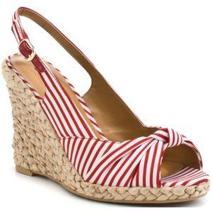 Diba "Dance With Me" Striped Espadrille Wedge Sandals
